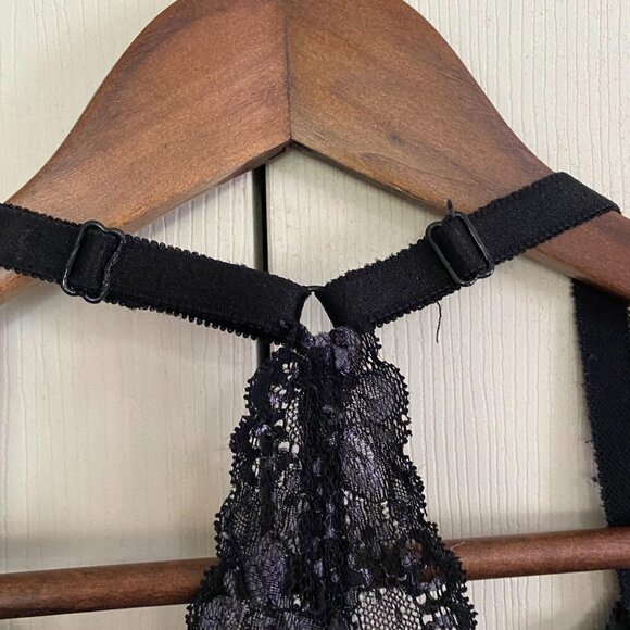 Maurices Women's Black Lace Unlined Racerback Adjustable Strap Bralette Size 0X - Picture 4 of 6